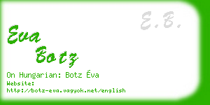 eva botz business card